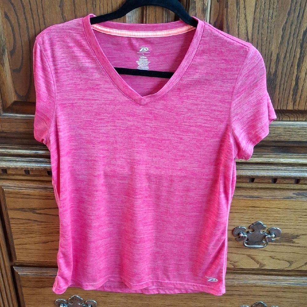 Pink V-Neck Women's Top